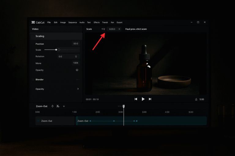 cinematic reveal zoom in keyframes