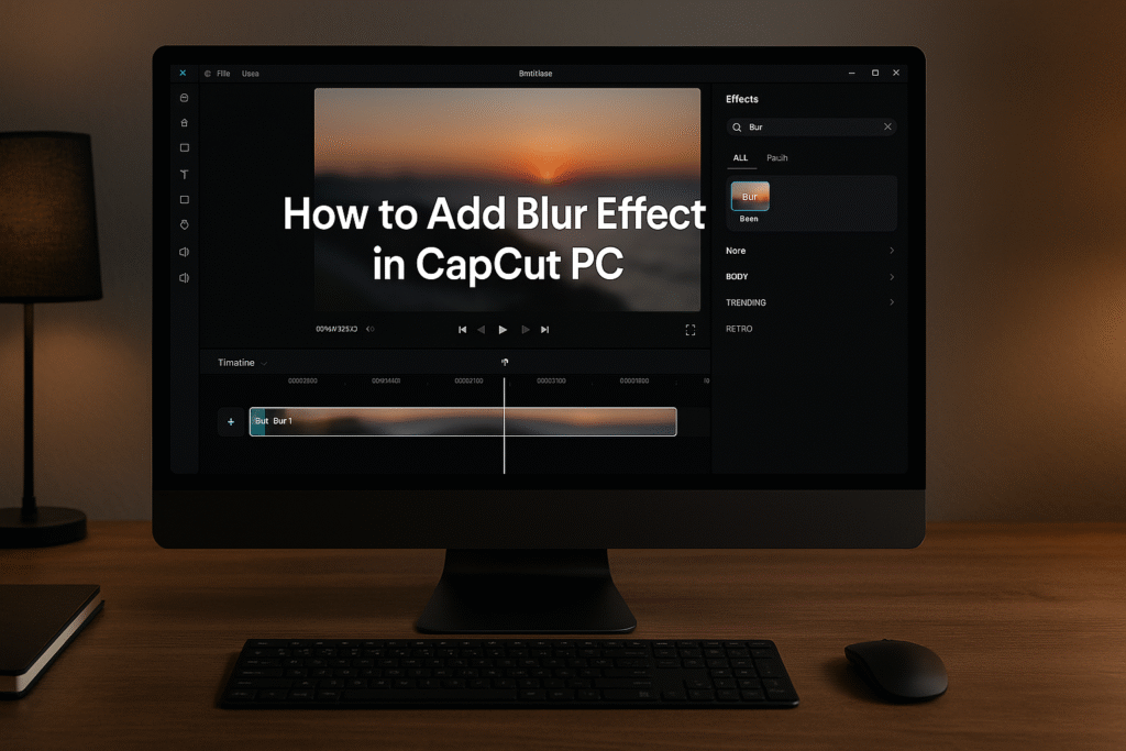 how to add blur effect in capcut pc