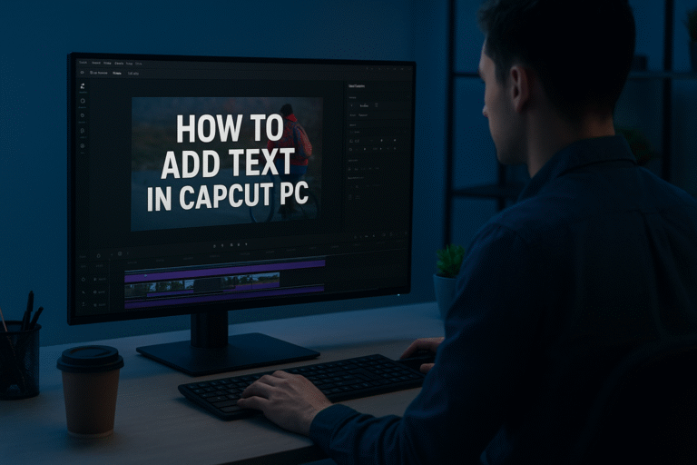 how to add text in capcut pc