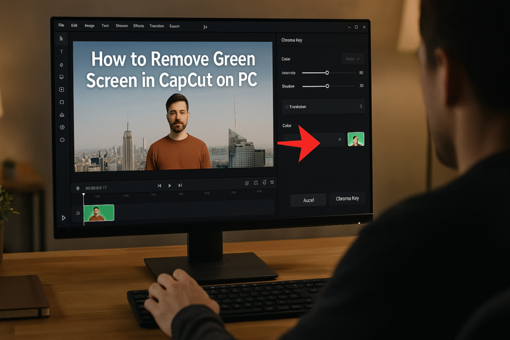 how to remove green screen in capcut on pc