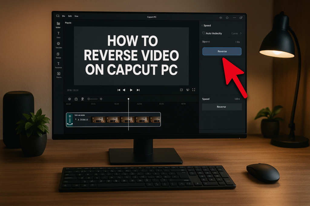 how to reverse video on capcut pc