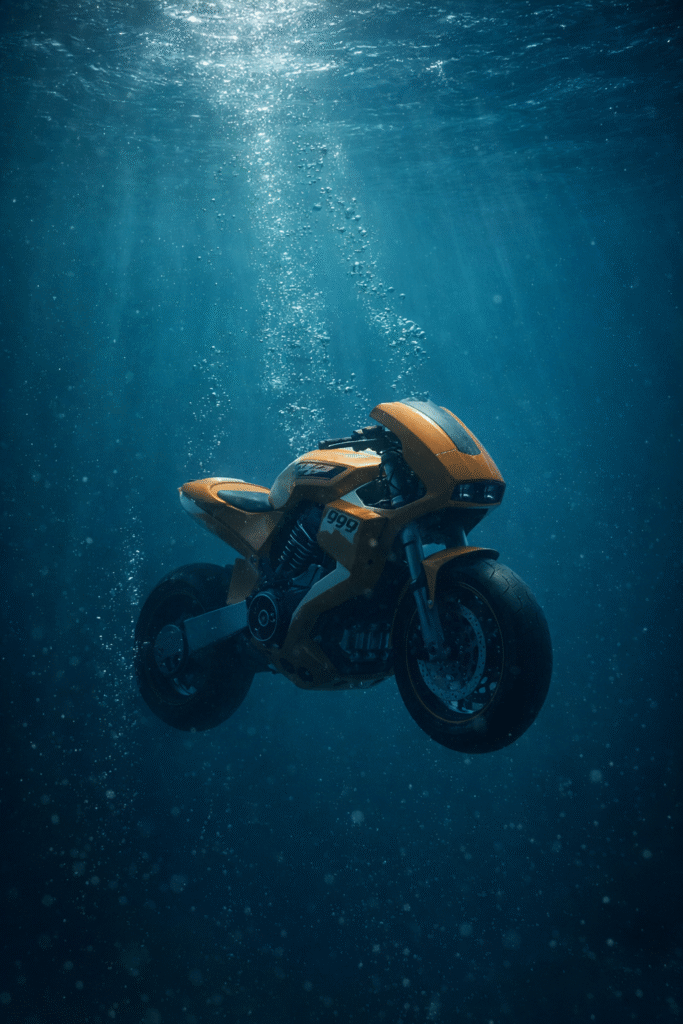 viral ai underwater bike scene 2