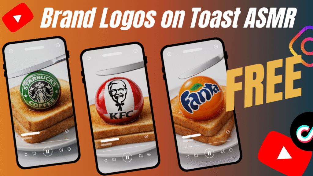 Brand Logos on Toast Spread ASMR