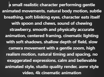 food baby video prompt