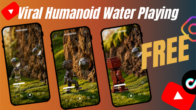 humanoid water playing football animation