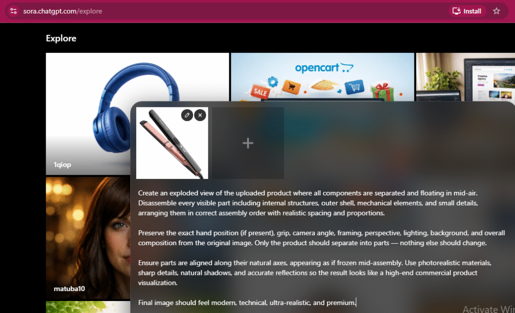 step 1 product assembly effect