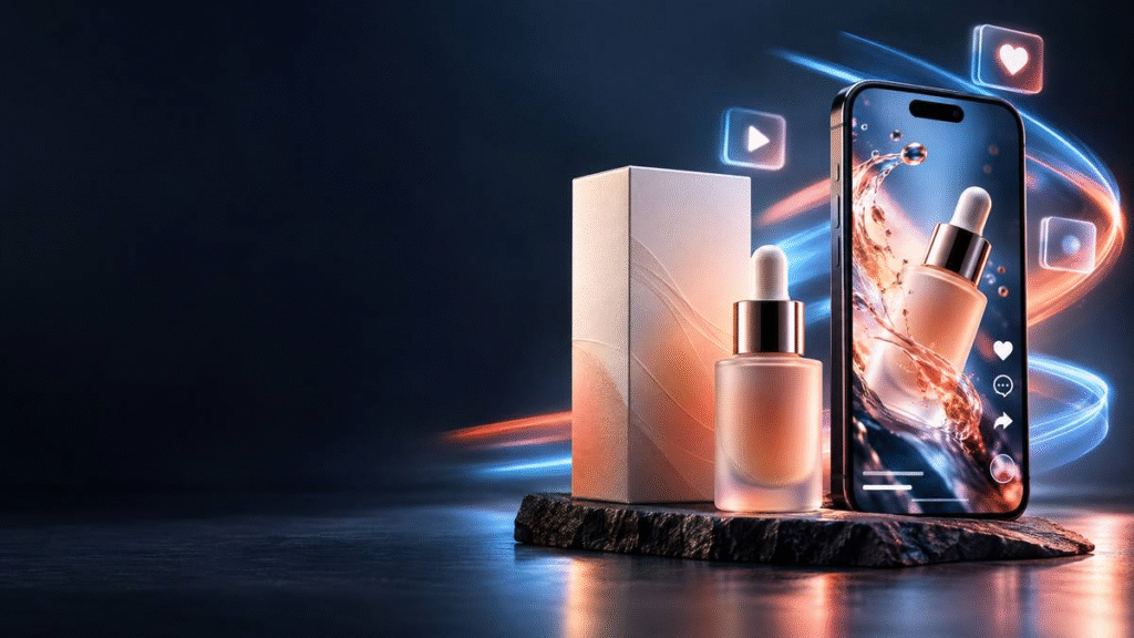 AI short video ads for ecommerce brands showing a product on a smartphone