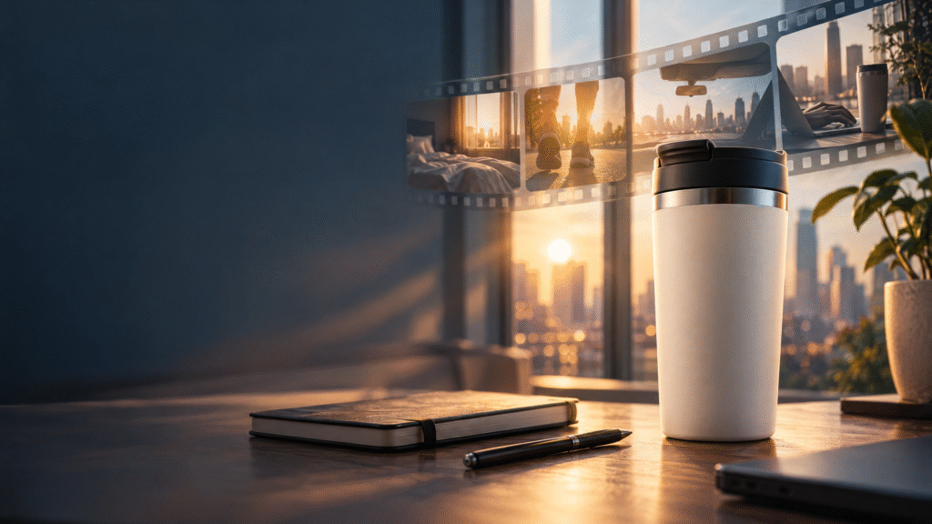 AI storytelling ads for ecommerce brands showing a product in a customer story